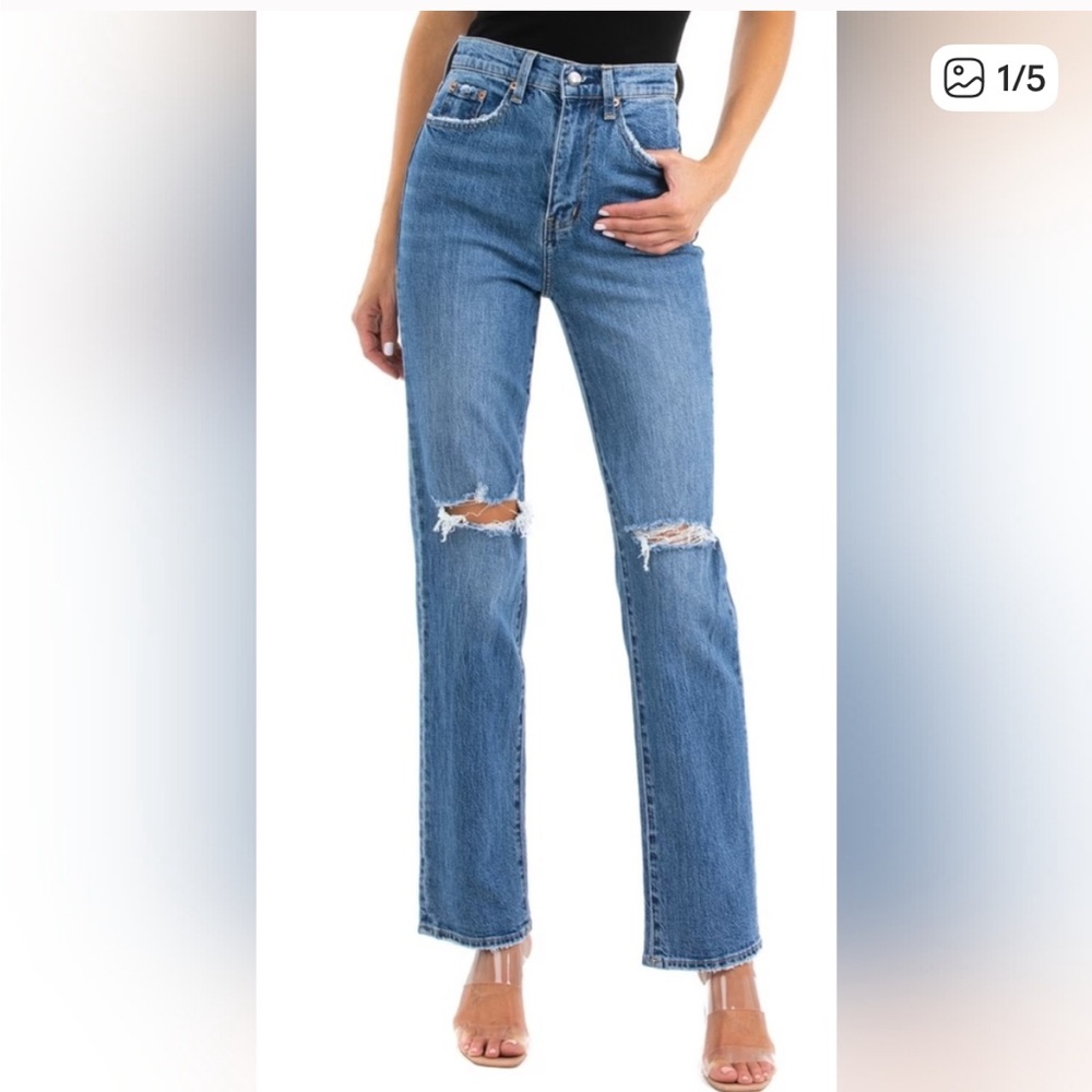 Pistola Distressed High Rise Jeans